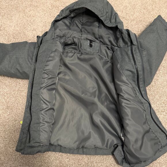 All in Motion Hooded Jacket Gray Boy's Size XS Wind and Water Resistant NWOT - Picture 7 of 9